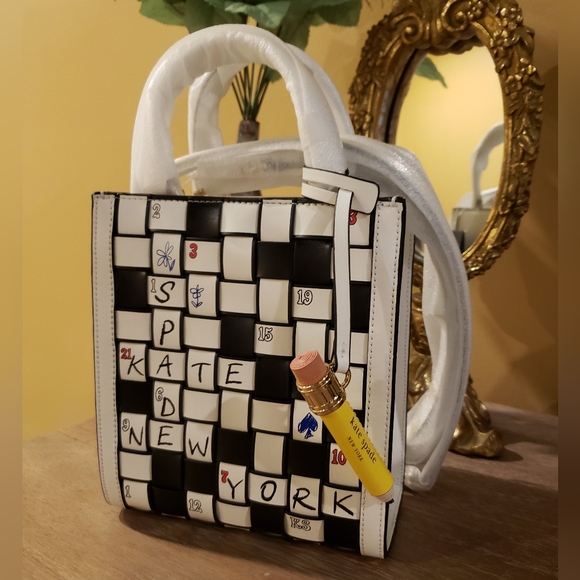 kate spade Handbags - NWT! KATE SPADE MANHATTEN Crossword Puzzle Tote / Crossbody ( WORDPLAY )